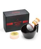 Absbas Nylon Beard Brush & Pop Shaving Mug Set - 100g Food-Safe Melamine Shaving Soap for Men's Wet Shaving & Women's Hair Removal - Buy Online on GoSupps.com