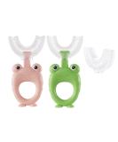 360 U-Shaped Toothbrush for Toddlers & Kids (Ages 2-8) Foam Manual Brush with Interchangeable Heads Incentive Stickers & Cute Frog Design - Buy Online on GoSupps.com