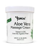 Jasmine Aloe Vera Massage Cream - Anti-Aging Therapy, Deeply Moisturizing Organic Cream for Face and Body - 400g/14.1oz - Buy Online on GoSupps.com