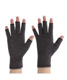 Compression Arthritis Gloves - Joint Pain Relief & Wrist Support for Rheumatoid & Osteoarthritis - Fingerless Design M Grey - Buy Online on GoSupps.com