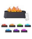 Gaeshow Aroma Diffuser with Flame Effect - 300ml Humidifier & 7-Color LED Light for Essential Oils - Perfect for Home & Office (Black) - Buy Online on GoSupps.com