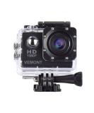 Vemont 1080P 12MP Sports Camera Full HD Action Cam - Waterproof, Wide-Angle Lens, Mounting Kit - Buy Online on GoSupps.com