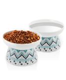 Frewinky Elevated Cat Bowls - Anti Vomiting Ceramic Dishes for Flat Faced Cats - 12 Oz Blue - Buy Online on GoSupps.com