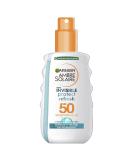Garnier Ambre Solaire Invisible Protect Refresh Spray SPF50 Invisible Finish Transparent Sun Cream Spray High Sun Protection Factor 50 SPF Water Resistant Sunscreen UVA & UVB Protection 200ml 200 ml (Pack of 1) - Buy Online on GoSupps.com