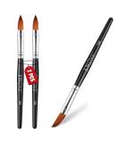 JOSLOVE 2PCS Size 16 Kolinsky Acrylic Nail Brushes | Acrylic Application | Pure Sable Hair | Wooden Handle - Buy Online on GoSupps.com