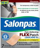 Salonpas Pain Relieving Flex Patch Lidocaine 4% 7 Count - Buy Online on GoSupps.com