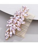 Chargances Lavender Crystal Bridal Hair Comb - Handmade Rhinestone Hair Clip for Bride, Wedding, Prom - Fashion Hair Accessory - Buy Online on GoSupps.com