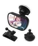 360 Degree Adjustable Baby Car Mirror for Rear View | Shatterproof, Sucker & Clip | Keep Child in Sight Safely | Family Car Kids Supplies - Buy Online on GoSupps.com