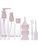 8-Piece Travel Bottles Set | Refillable Mini Spray & Pump Containers for Cosmetics | Empty Travel Toiletries with Storage Bags - Buy Online on GoSupps.com