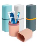 Naebro travel toothbrushes etui 4 pieces of toothbrush cups for toothbrushes and toothpaste portable toothbrush holder for travel camping at home business trips (4 colors) - Buy Online on GoSupps.com