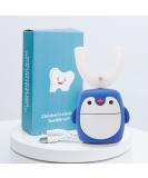 Kids Sonic Electric Toothbrush U Shaped Automatic Timer IPX7 Waterproof 5 Modes 360 Oral Cleaning Teeth Whitening Gums Massage Replaceable Soft Cartoon Modeling Design for Child 7-15 (Blue Penguin) - Buy Online on GoSupps.com