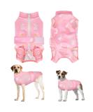 Eyein Dog Recovery Suit - Breathable Soft One-Piece for Post-Op Protection | Light Pink Medium - Ideal Wound Cover for Pets - Buy Online on GoSupps.com
