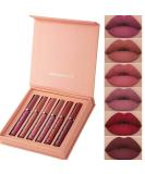 6 Colors Matte Lipstick Set for Women | Long-Lasting & Waterproof Lip Gloss | Non-Stick Cup | Lip Makeup Gift Set - Color A - Buy Online on GoSupps.com