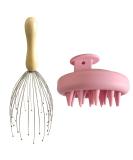 Coyoax Head Massage Spider & Scalp Massage Brush Set - 28 Finger Silicone Shampoo Brush for Ultimate Relaxation | Perfect Gift - Buy Online on GoSupps.com