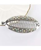 Elegant Rhinestone Crystal Banana Clip Fish Shape Hair Claws - Silver - Buy Online on GoSupps.com