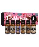 Freshly Baked - Gift Set of 6 Premium Fragrance Oils - Blueberry Pancakes, Caramel Nut Muffin, Butterscotch Cookie Dough, Cinnabon, Chocolate Fondue, Creamy Nutmeg - Eternal Essence Oils - Buy Online on GoSupps.com