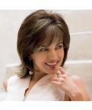 Creamily Short Brown Pixie Cut Wig for Women - Shaggy Layered 80s Mullet Rocker Style with Bangs - Synthetic Fluffy Hair Wig in Brown Highlight Blonde - Buy Online on GoSupps.com