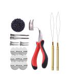Hair Extensions Kit: I-tip Hair Pliers Pulling Needle Loop Threader and 500 Pieces 2.5mm Hair Extension Nano Beads Rings (Black) - Buy Online on GoSupps.com
