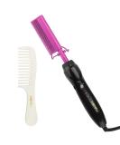 Homfu Electric Hot Comb Hair Straightener Ceramic Curling Flat Iron for Natural Black Hair - Anti-Scald Beard Straightening Press Comb | Violet - Buy Online on GoSupps.com