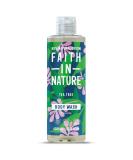 Faith In Nature Tea Tree Body Wash 400ml - Vegan & Cruelty-Free Formula, No SLS or Parabens - Buy Online on GoSupps.com