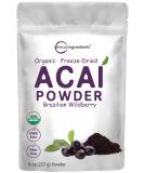 Organic Freeze-Dried Acai Powder 8oz, Sustainably Grown in Brazilian Amazon, 100% Pure Berry Pulp, Raw, Bulk, No Filler, No additives, Great for Acai Bowls, Yogurt, Smoothies, and More - Buy Online on GoSupps.com