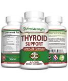 Thyroid Support - Complete Formula to Help Weight Loss  Improve Energy with Bladderwrack Kelp B12  More- Thyroid Energy: Boost T4 to T3 Supplement