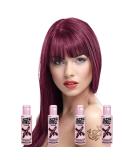 Crazy Color Burgundy Semi-Permanent Hair Color Cream - 4 Bottles, 100ml Each (Pack of 1) - Buy Online on GoSupps.com