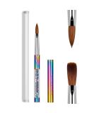 Shine Chance Size 8 Acrylic Nail Brush - 100% Real Kolinsky Art Brush for Acrylic Powder Application - Handmade Manicure Tool for Professional and Beginners - Buy Online on GoSupps.com