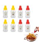 ACONDE 25 ml Mini Ketchup Bottle 8 Pieces Refillable Mini Sauce Bottle Portable Sauce Bottle with Caps for BBQ Dressing 8PACK - Buy Online on GoSupps.com