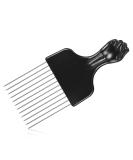 Afro Pick Comb Metal Pick Comb Plastic Afro Pick Hair Comb Wide Tooth Hair Pick Comb Metal Hair Coloring Comb Wig Braid Comb Hairdressing Styling Tool for Curly Hair Style Black (Funny Style) Black 1 Count (Pack of 1) - Buy Online on GoSupps.com