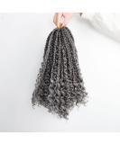 12 Inch Boho Box Braids Crochet Hair | Prelooped with Curly Ends | 7 Packs 1B/Gray | Crochet Braiding Hair for Black Women - Buy Online on GoSupps.com