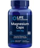 Life Extension Magnesium Caps 500mg - 270 Veg Capsules - Broad Spectrum Supplement with Oxide, Citrate, Succinate - Vegetarian Friendly - Buy Online on GoSupps.com