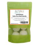 Color-Free Bath Bombs 7 Pack - 2.5 oz. Each | No Dyes or Artificial Ingredients | Handmade with Cocoa Butter, Plant-Based Ingredients | Supports Refugee Employment | Lemongrass Scent - Buy Online on GoSupps.com