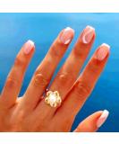 24Pcs Short Square French Press on Nails - White Swirl Design False Nails for Women & Girls - Buy Online on GoSupps.com