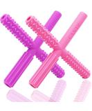 Hollow Teether Tubes with 3 Textures - Teething Toys for Babies 0-6 Months & 6-12 Months - BPA Free - Freezer & Refrigerator Safe - Ideal Baby Teether for Infants and Toddlers - Buy Online on GoSupps.com