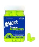 Mack's Snore Blockers Soft Foam Earplugs - 50 Pair, 32 dB High NRR - Comfortable Sleep Ear Plugs for Snoring, Noise, Travel - Buy Online on GoSupps.com