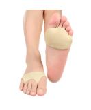 Metatarsal Pads Ball of Foot Cushion Socks (2 Pairs) | Pain Relief & Comfort for Women and Men | Invisible Forefoot Sleeve | Blister Prevention | Non-Slip Ball of Foot Covers | Medium Beige - Buy Online on GoSupps.com