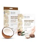 Moisturizing Shea Butter & Coconut Foot Masks - Exfoliating Hydrating Socks for Dry Cracked Feet - 3 Pairs - Cruelty-Free Korean Skincare - Buy Online on GoSupps.com