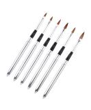WOKOTO 6pcs Silver Metal Handle Nail Art Builder Brushes - 3D Pattern Design, Crystal Carve Brush - Detachable Set - Buy Online on GoSupps.com