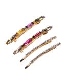 Beaupretty Rhinestone Bobby Pins - Colorful Crystal Hair Clips for Daily Fashion | 4pcs - Buy Online on GoSupps.com