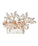 Kercisbeauty Light Champagne Hair Comb | Wedding Bridal Headpiece for Women | Bridesmaid Gift (Rose Gold) - Buy Online on GoSupps.com