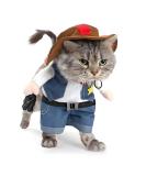 Delifur Christmas Cowboy Costume for Pets | Funny Dog & Cat Outfit for Holiday Parties - Buy Online on GoSupps.com