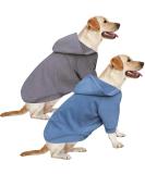 Shop Hualisiji Large Dog Hoodies - Warm & Light Sweaters for Big Dogs | 4XL Gray & Haze Blue 2PCs - Buy Online on GoSupps.com