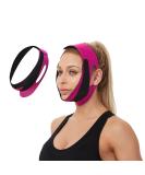 Facelifting Bandage - Double Chin Reducer & Facial Lifting Mask | Slim Your Face with Rose Red Tightening Belt - Buy Online on GoSupps.com