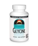 Source Naturals Glycine 500 mg - 200 Capsules | Sleep Support & Muscle Recovery - Buy Online on GoSupps.com