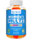 Feel Great Vitamin Co Women's Multivitamin Gummy | Essential Vitamin Blend for Women | Supports Women's Health | Chewable Gummy Supplement with Vitamin A, B-6, B-12, C, D, E, Biotin, Choline, Folic Acid, Zinc, and More - Buy Online on GoSupps.com