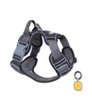 Shop Pawaii XS Dog Harness for Small Dogs - Anti-Pull Reflective Adjustable & Breathable with Handle | Ideal for Comfort & Control - Davys Gray - Buy Online on GoSupps.com