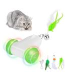 PETTOM Interactive Cat Toy with LED Lights | USB Rechargeable | Adjustable Speed | For Indoor Cats and Kittens - Buy Online on GoSupps.com