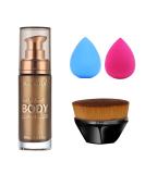 PHOERA Body Luminizer Waterproof Glow Moisturizer for Face & Body - Glistening Bronze 1fl.oz - Buy Online on GoSupps.com