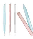 3-Piece Glass Cuticle Pusher & Remover Set with Nail File - Manicure/Pedicure Tools for Nails/Cuticles (Pink/Blue/Transparent) - Buy Online on GoSupps.com